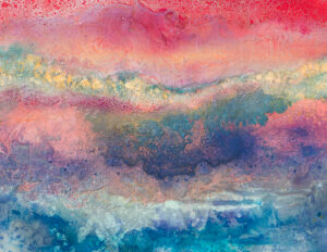 Red / Blue abstract painting modern art size 91.5cm x 71.5cm