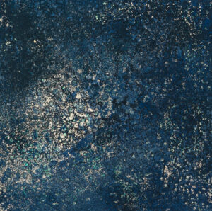 Blue abstract painting modern art size 40cm x 40cm