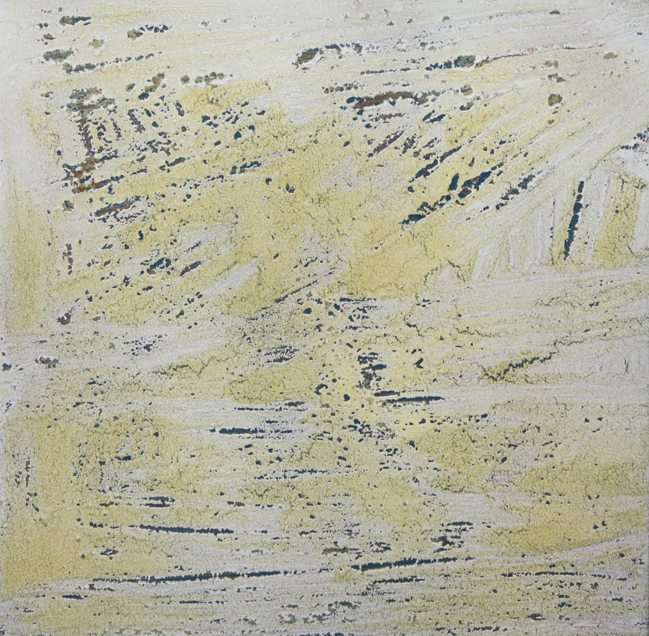 Yellow abstract painting modern art size 40cm x 40cm