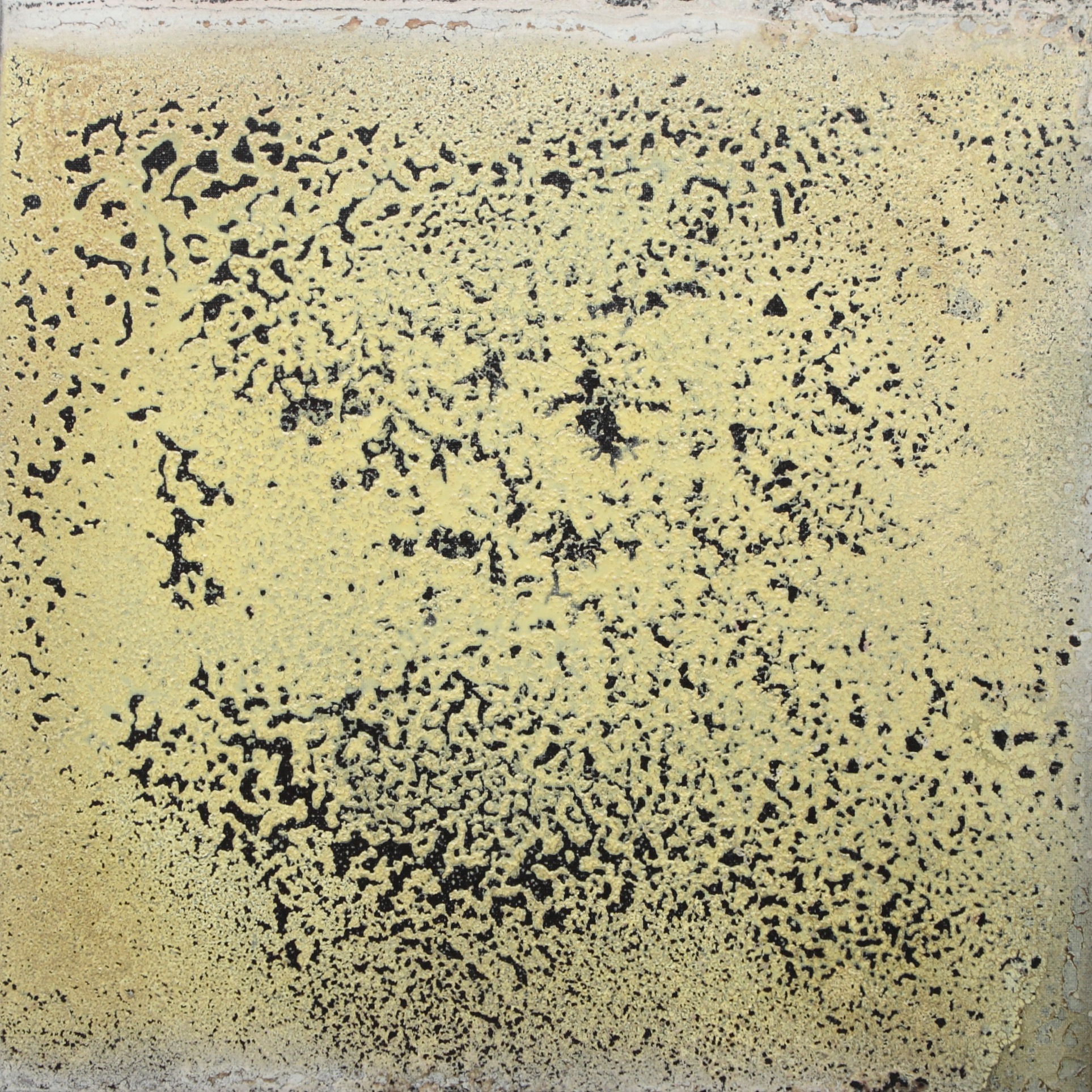 Yellow abstract painting modern art size 40cm x 40cm