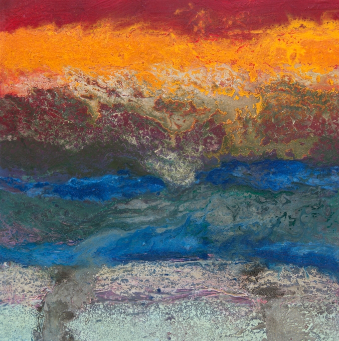 Red / Orange / Blue / Green abstract painting modern art