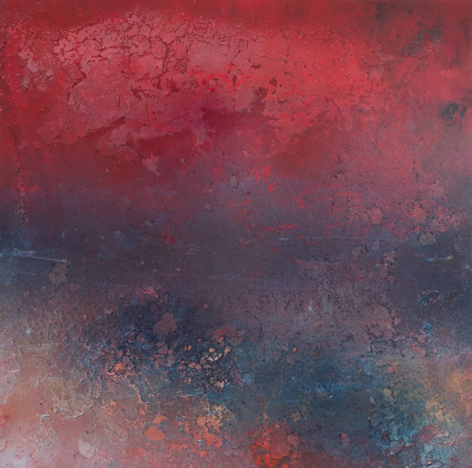 Red / Blue abstract painting modern art