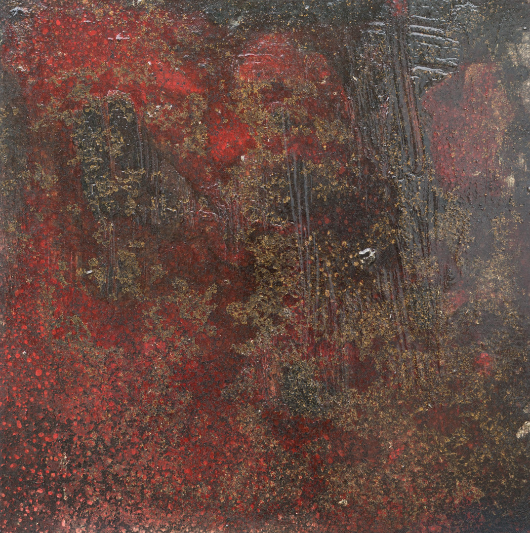 Red / Black / Gold / Grey abstract painting modern art original size 51cm x 50.8cm