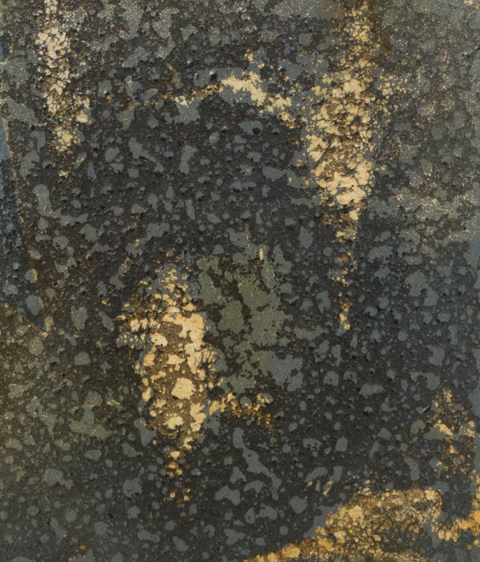 Yellow / Grey abstract painting modern art original size 30.5cm x 25.4cm