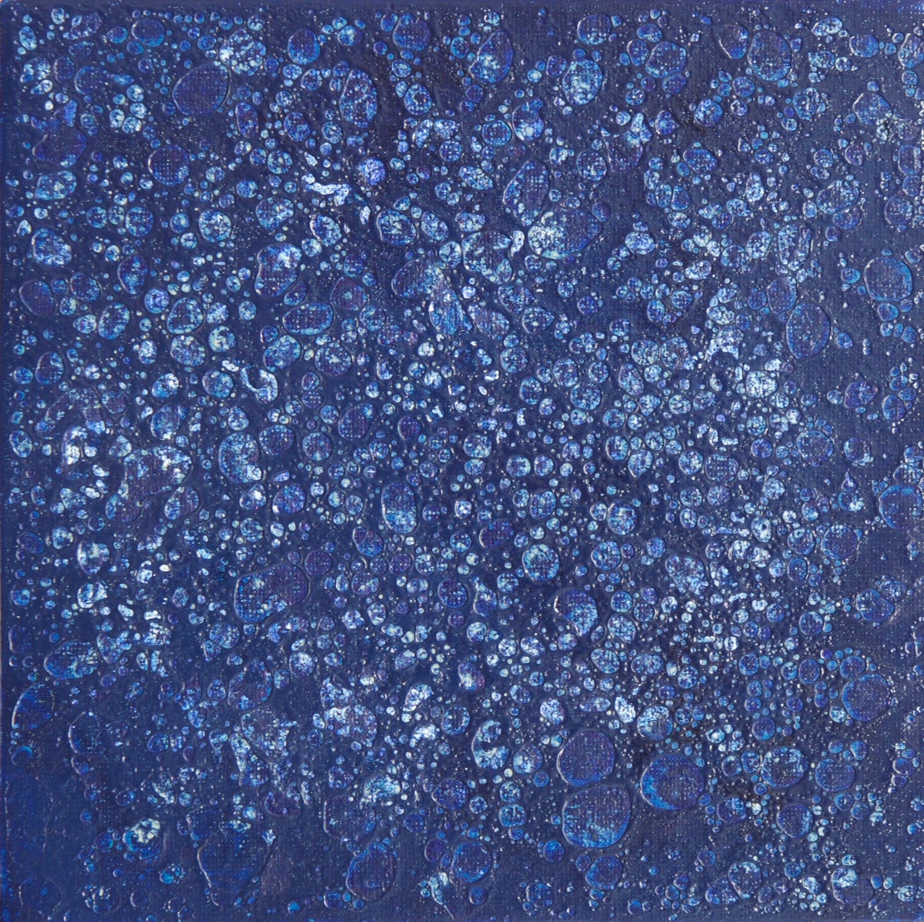 Blue abstract painting modern art size 20cm x 20cm